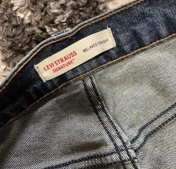 Levi Strauss Signature Men's Relaxed Straight Jeans W30 L30 Dark Wash - Picture 3 of 6